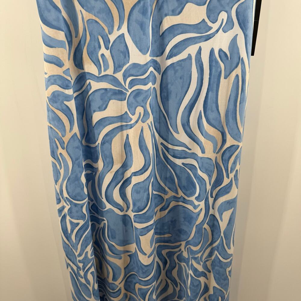 Maggy London Dress SZ 4 Maxi Blue Floral Sleeveless NWT Empire Waist Keyhole - Picture 13 of 16